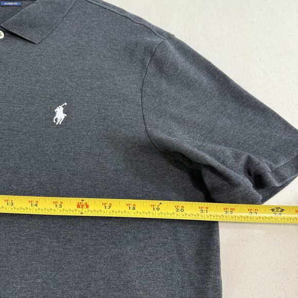 Polo Ralph Lauren Shirt Mens Classic Fit Large Grey Short Sleeve Soft - Picture 5 of 7
